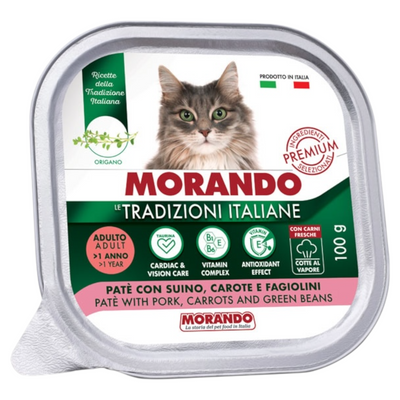 MORANDO Cat Patè con Suino, Carote e Fagiolini 100gr