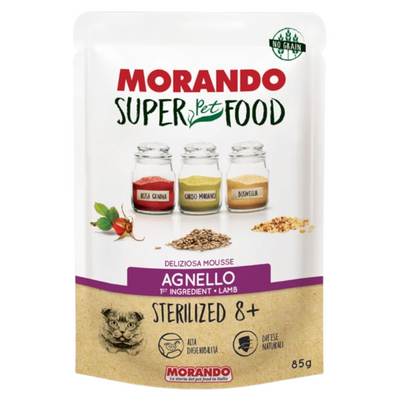 MORANDO Cat Superfood Sterilised 8+ Mousse Agnello 85gr