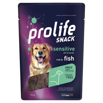 PROLIFE Cane Snack Sensitive Grain Free Fish 90gr