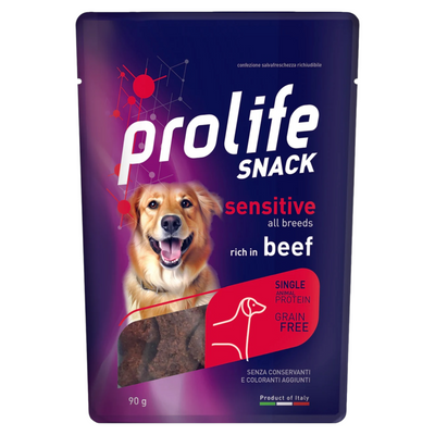 PROLIFE Cane Snack Sensitive Grain Free Beef 90gr