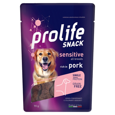 PROLIFE Cane Snack Sensitive Grain Free Pork 90gr