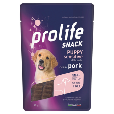 PROLIFE Cane Snack Puppy Sensitive Grain Free Pork 90gr