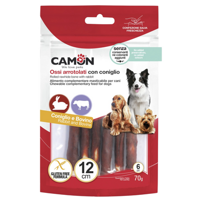 CAMON Snack Cane Rolls con Coniglio e Manzo 70gr