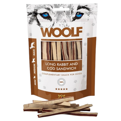 WOOLF Sandwich di Coniglio e Merluzzo 100gr