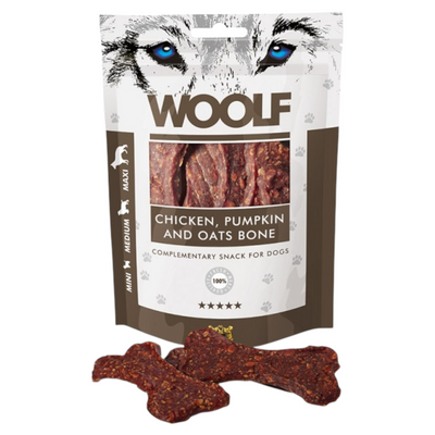 WOOLF Osso Grande Pollo, Zucca e Avena 100gr