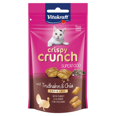 VITAKRAFT Snack Gatto Crispy Crunch Tacchino e Chia 60gr