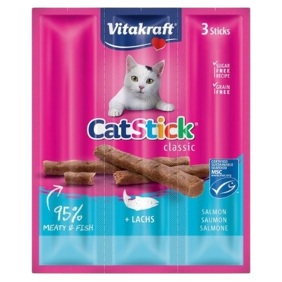 VITAKRAFT Snack Gatto Stick Salmone 3pz