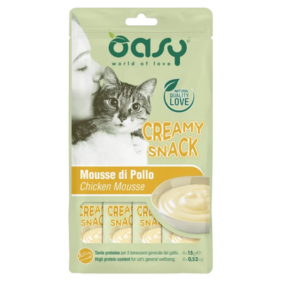 OASY Snack Gatto Creamy Mousse di Pollo 4X15gr