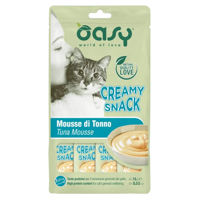 OASY Snack Gatto Creamy Mousse di Tonno 4X15gr