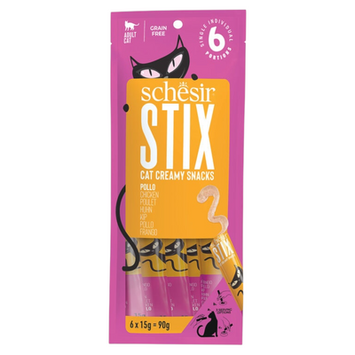SCHESIR Cat Stix Mousse Pollo 15 gr x 6 pezzi