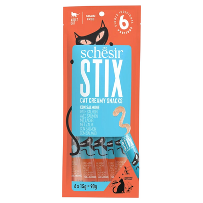 SCHESIR Cat Stix Mousse Salmone 15 gr x 6 pezzi
