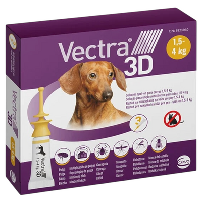 CEVA Vectra 3D Cane 1,5/4 kg (3 Pipette)