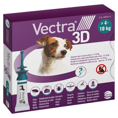 CEVA Vectra 3D Cane 4/10 kg (3 Pipette)