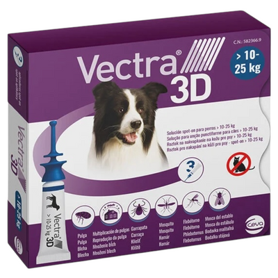 CEVA Vectra 3D Cane 10/25 kg (3 Pipette)