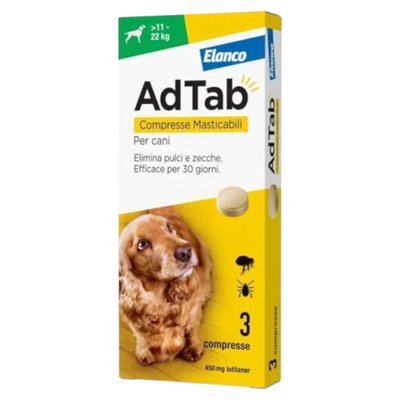 ELANCO AdTab Cani 11Kg / 22Kg - 3 cpr (450mg)