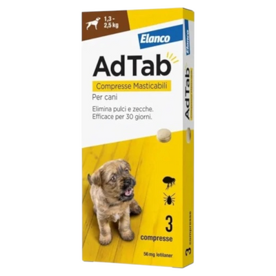ELANCO AdTab Cani 1,3Kg / 2,5Kg - 3 cpr (56mg)