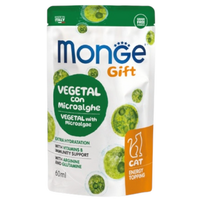 MONGE Gift Gatto Energy Topping Vegetal con Microalghe 60ml