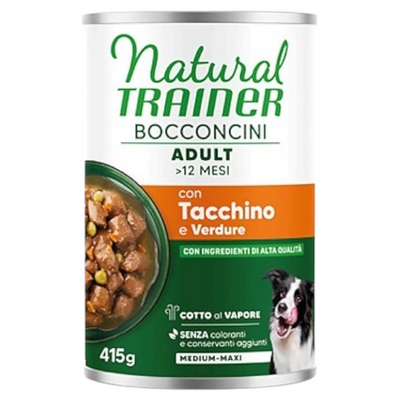 TRAINER Dog Medium/Maxi Adult Bocconcini Tacchino e Verdure 415gr