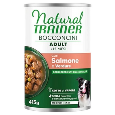 TRAINER Dog Medium/Maxi Adult Bocconcini Salmone e Verdure 415gr