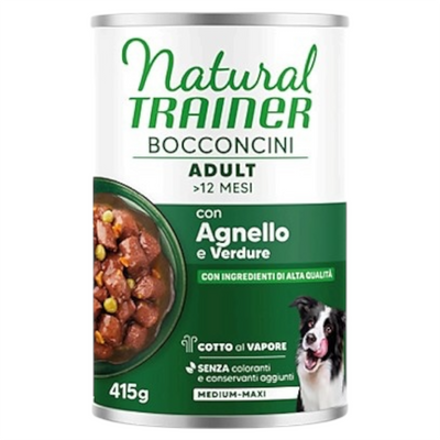 TRAINER Dog Medium/Maxi Adult Bocconcini Agnello e Verdure 415gr