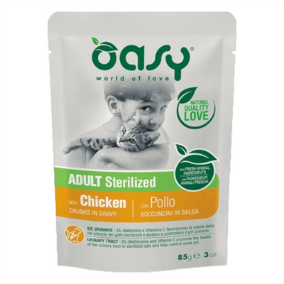 OASY Gatto Sterilised Bocconcini in Salsa al Pollo 85gr