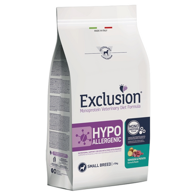 EXCLUSION Cane Hypoallergenic Small Adult Cervo e Patate 2Kg