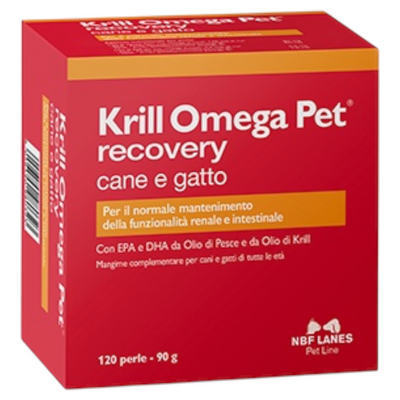 NBF LANES Krill Omega Pet Recovery Cane e Gatto 120cpr