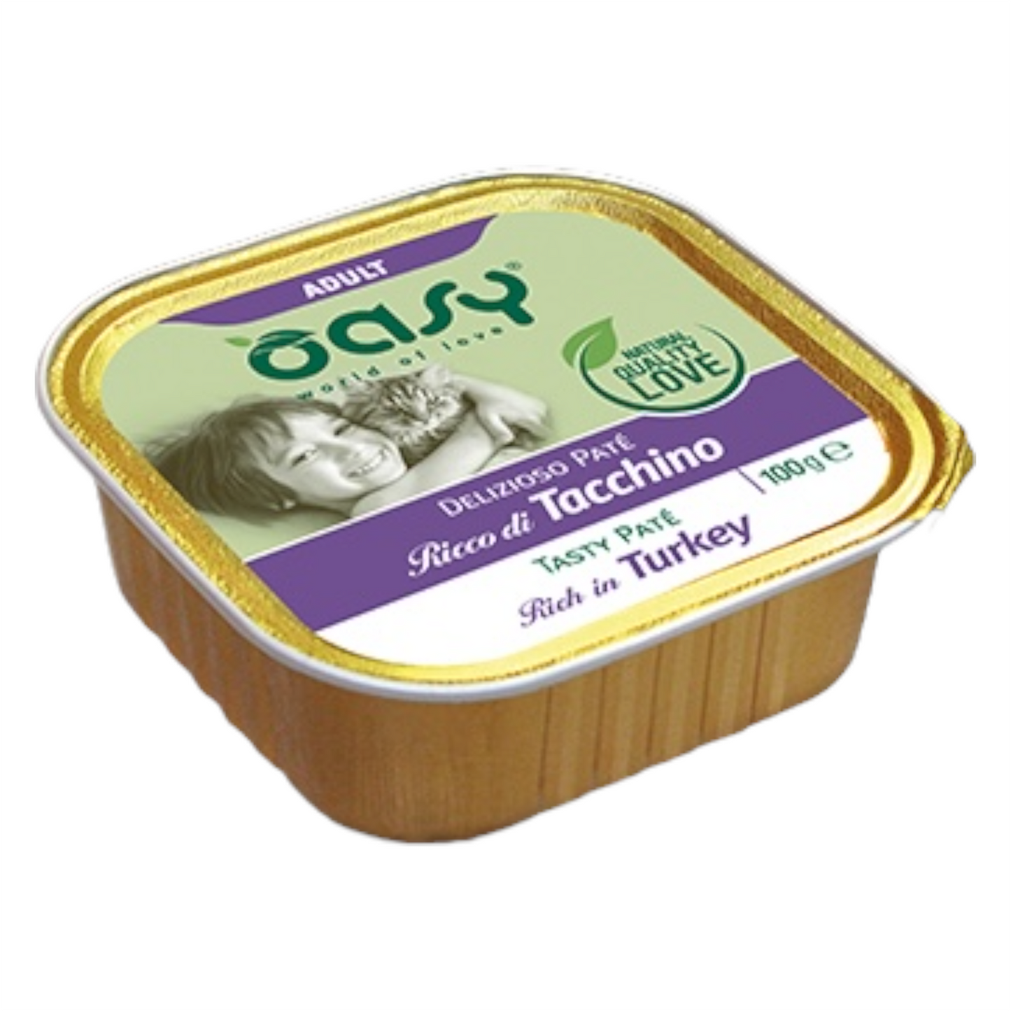 OASY Gatto Adult Patè di Tacchino 100Gr