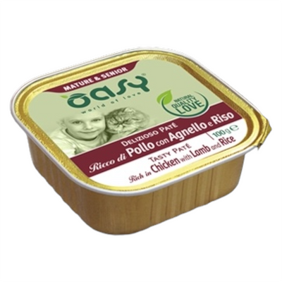 OASY Gatto Mature&Senior Patè di Pollo e Agnello 100Gr