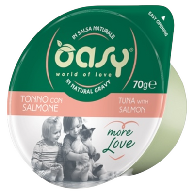 OASY Cat Cup Tonno con Salmone 24x70Gr