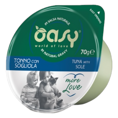 OASY Cat Cup Tonno con Sogliola 24x70Gr