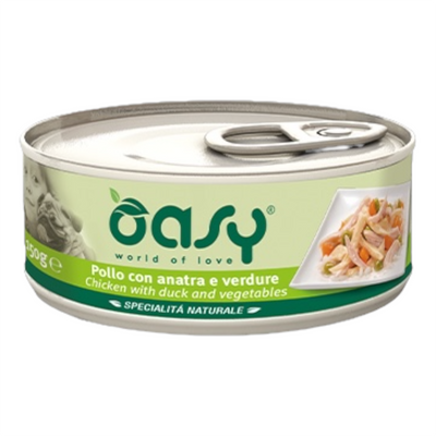 OASY Cane Pollo con Anatra e Verdure al Naturale 24x150gr