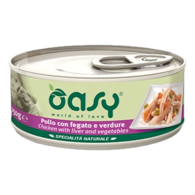 OASY Cane Pollo con Fegato e Verdure al Naturale 24x150gr