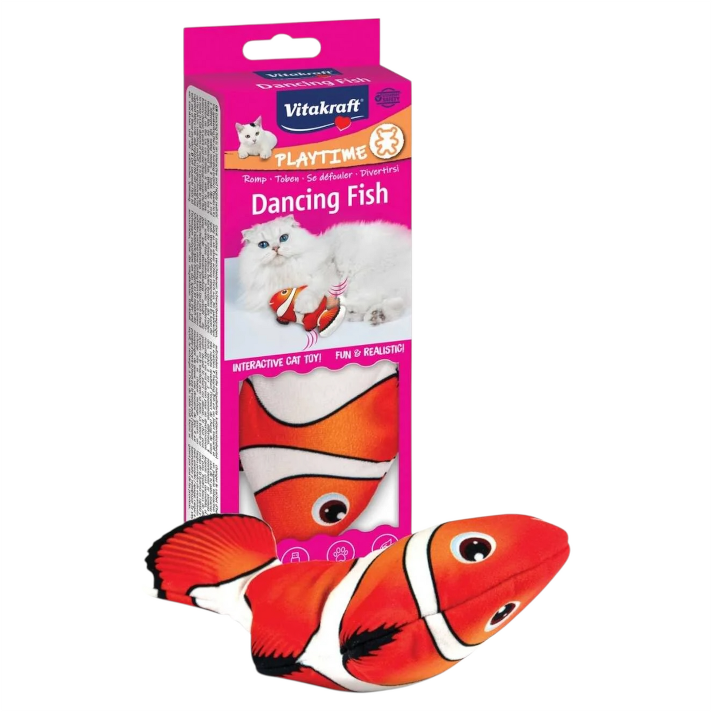 VITAKRAFT Gioco Dancing Fish Toy Arancione per gatti