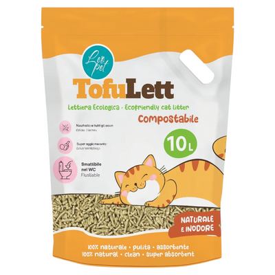 LEOPET Lettiera Tofulett Compostabile Inodore 10 Litri