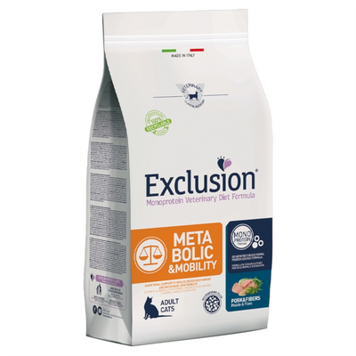 EXCLUSION Gatto Metabolic & Mobility Maiale e Fibre 1,5Kg