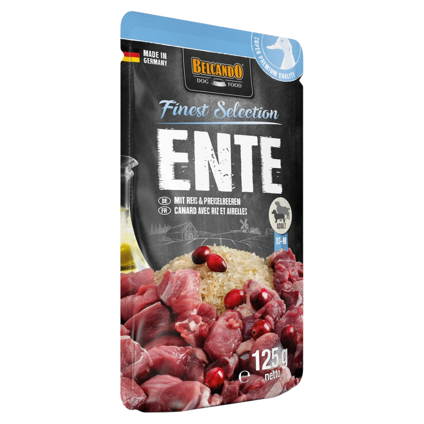 BELCANDO Cane Anatra con Riso e Mirtilli Rossi 125gr