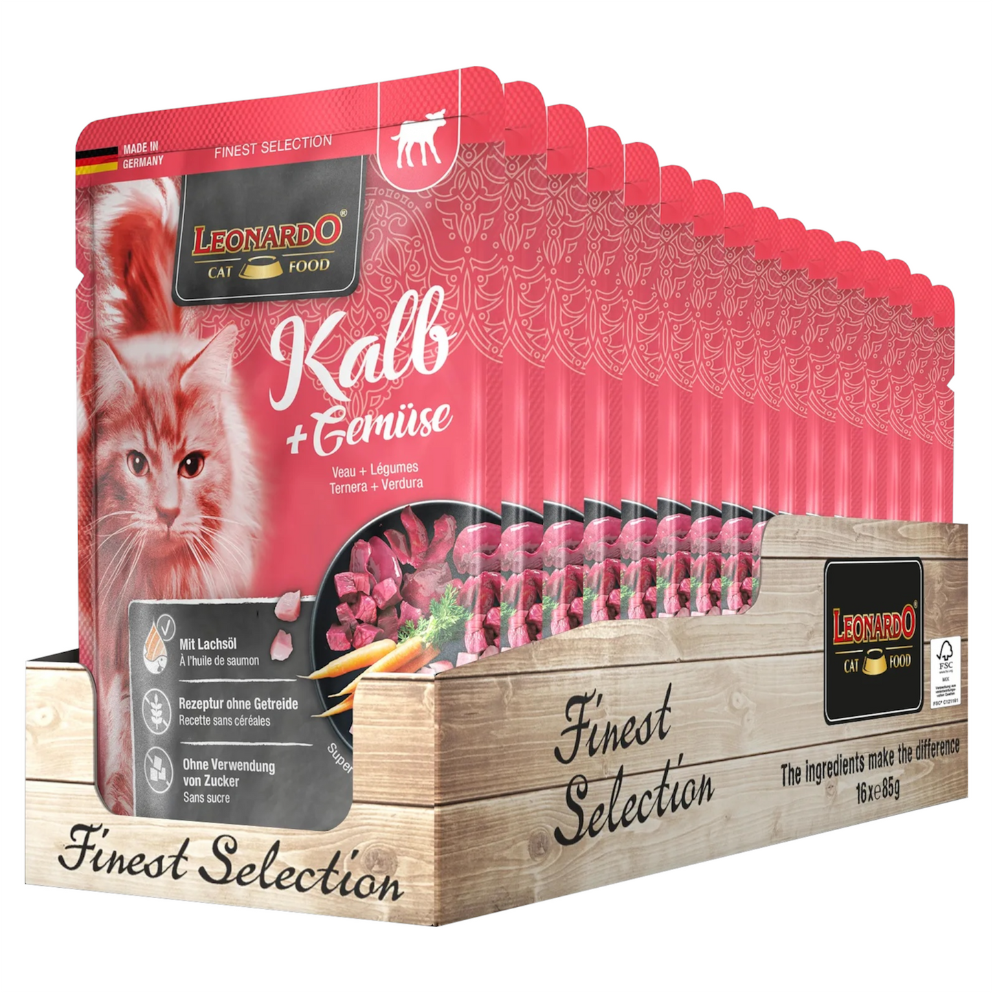 LEONARDO Kalb Vitello con Verdure 85gr (Pack 16pz)