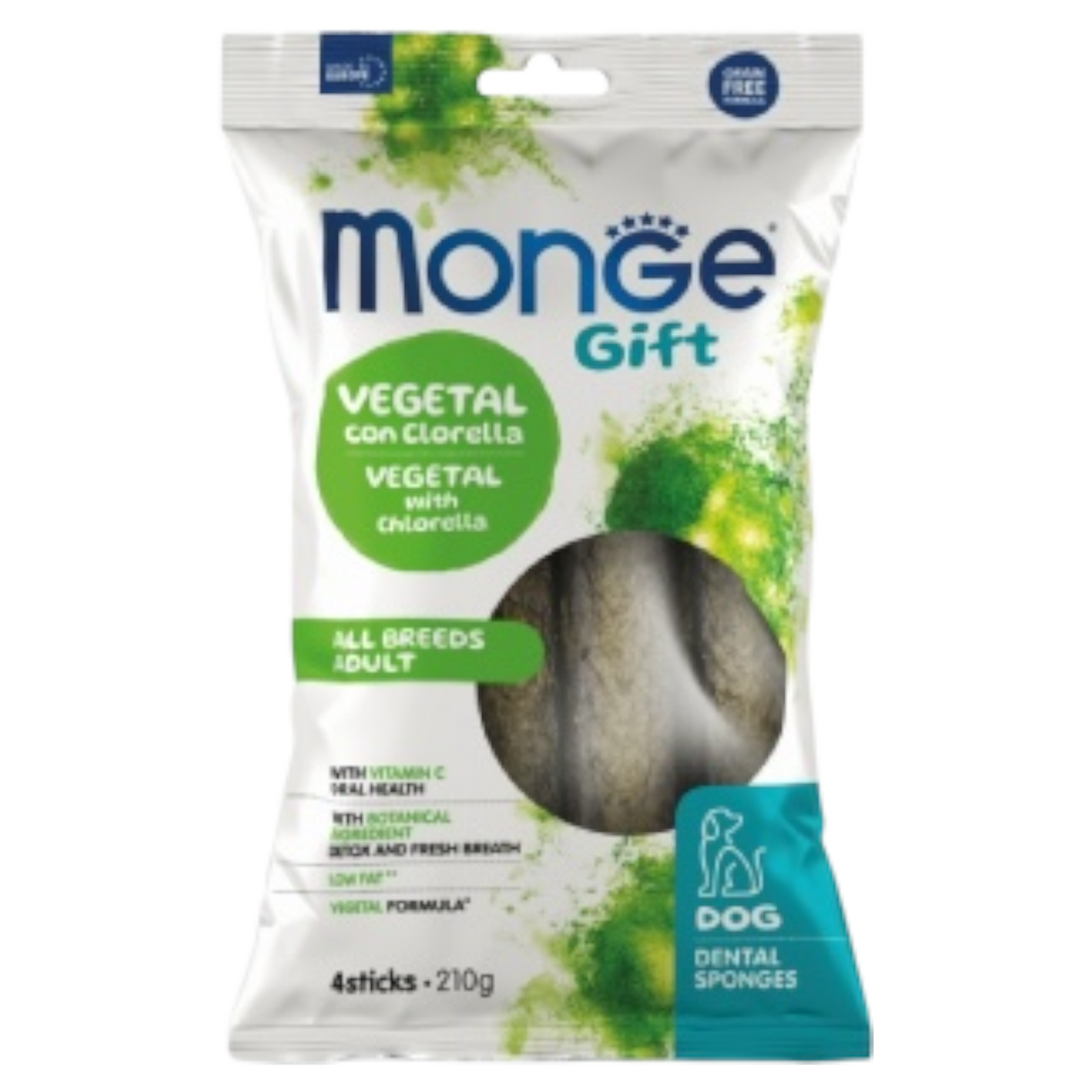 MONGE Gift Cane Dental All Breeds Vegetal 210gr