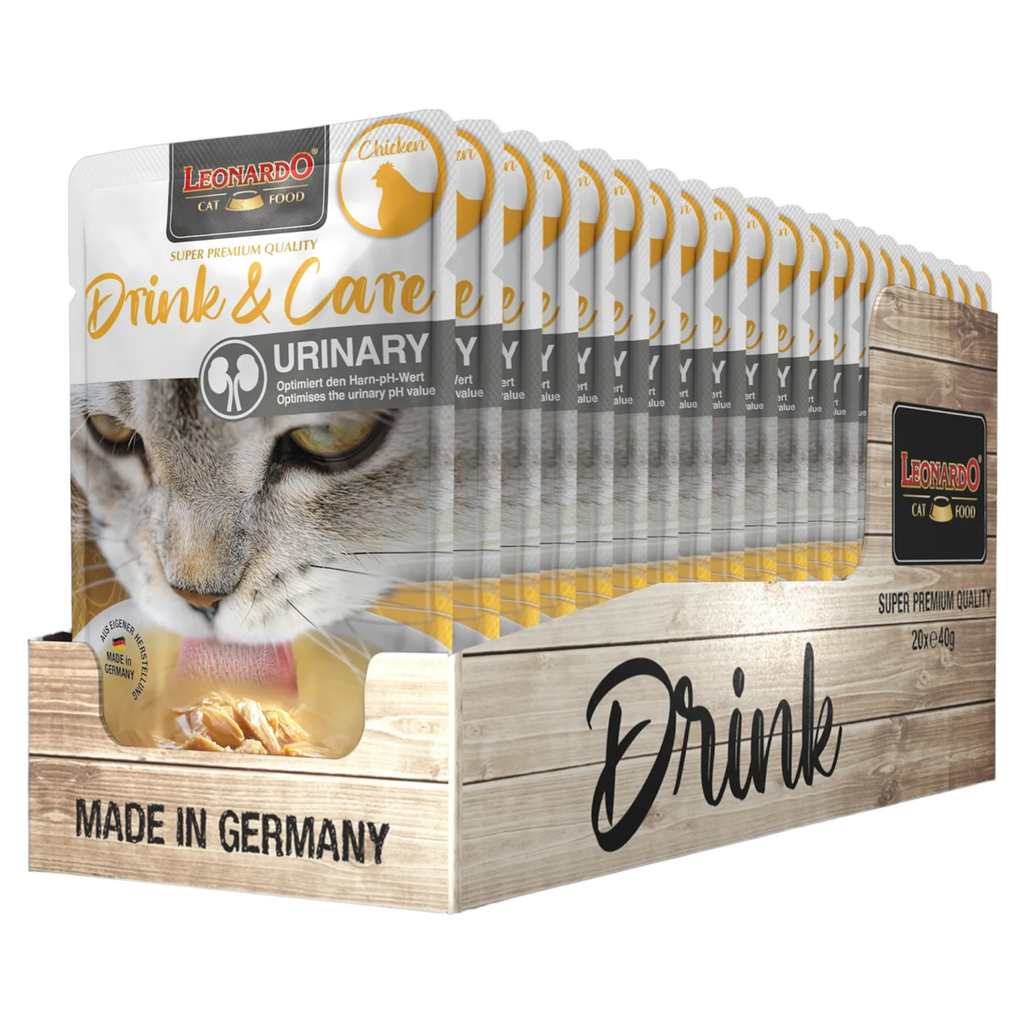 LEONARDO Drink Urinary Care Pollo 40gr (Pack 20pz)