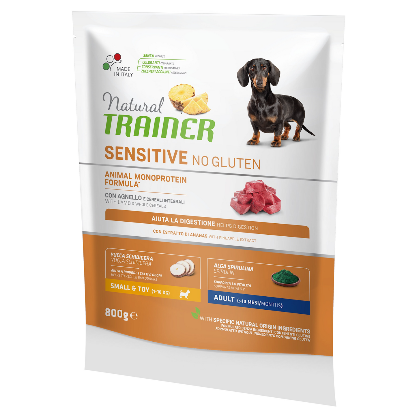 TRAINER Small&Toy Sensitive Adult Agnello 800gr