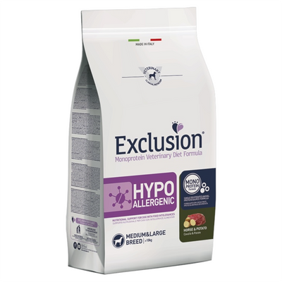 EXCLUSION Cane Hypoallergenic Medium&Large Cavallo e Patate 12Kg