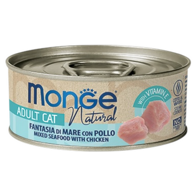 MONGE Gatto Natural Fantasia di Mare con Pollo 80gr
