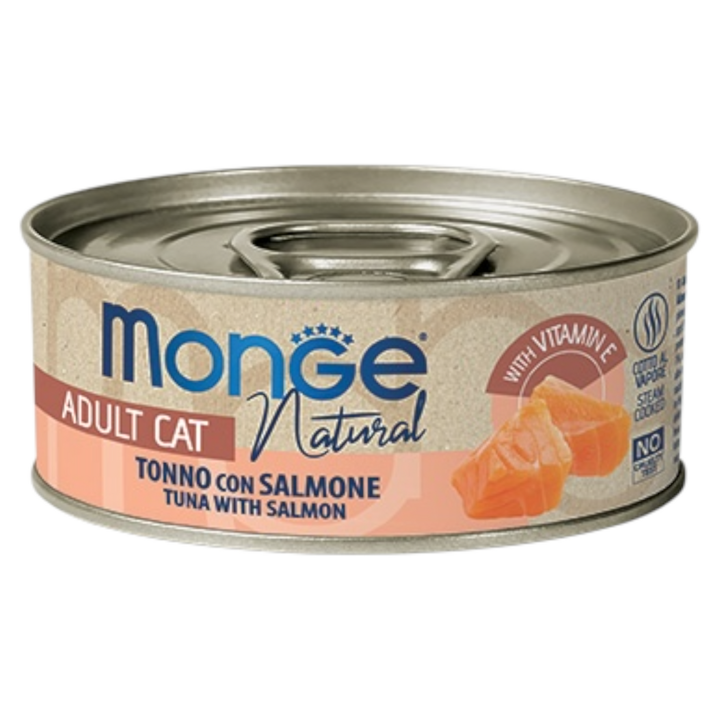 MONGE Gatto Natural Tonno e Salmone 80gr