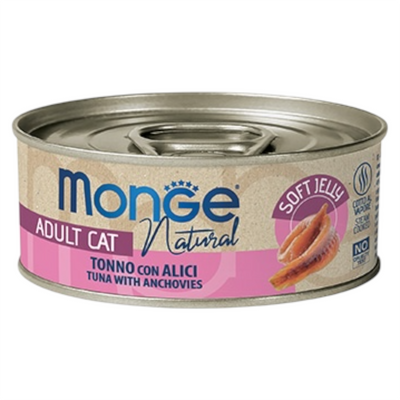 MONGE Gatto Natural Tonno con Alici 80gr