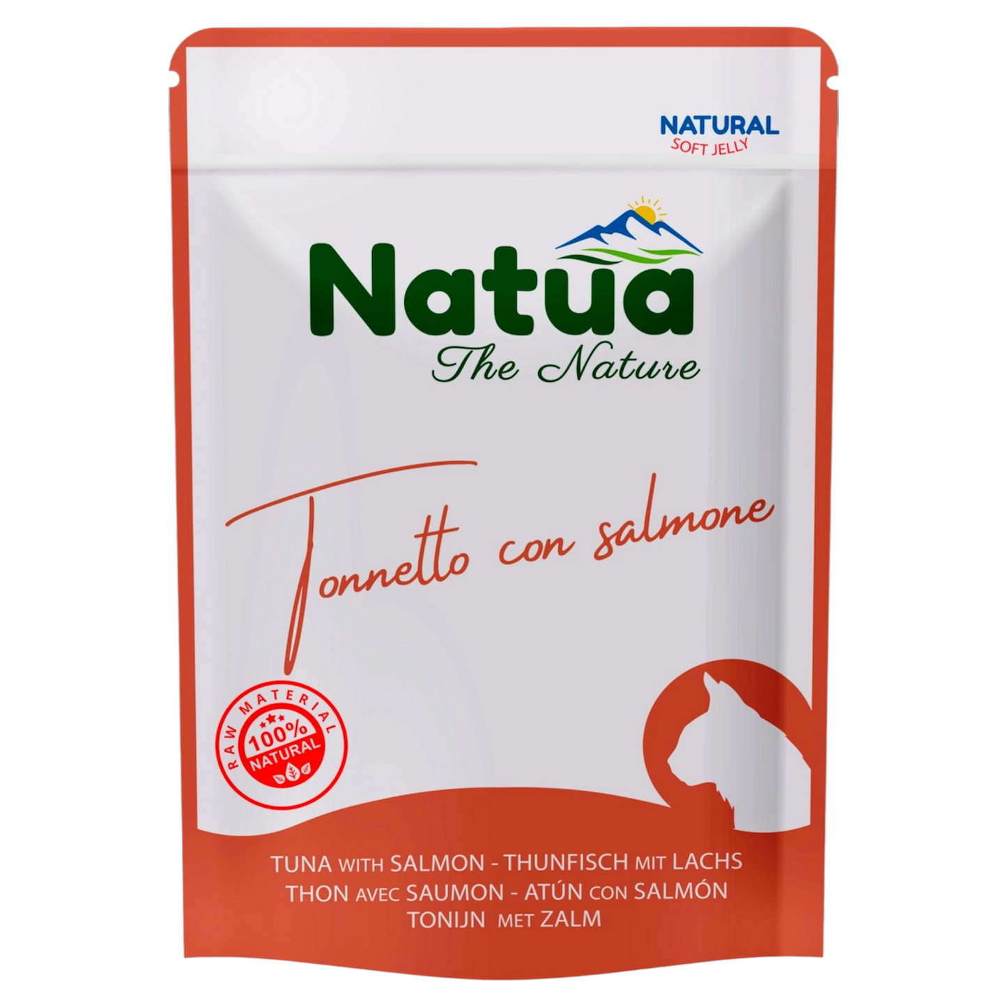 NATUA Gatto Busta Natural Tonno con Salmone 70gr