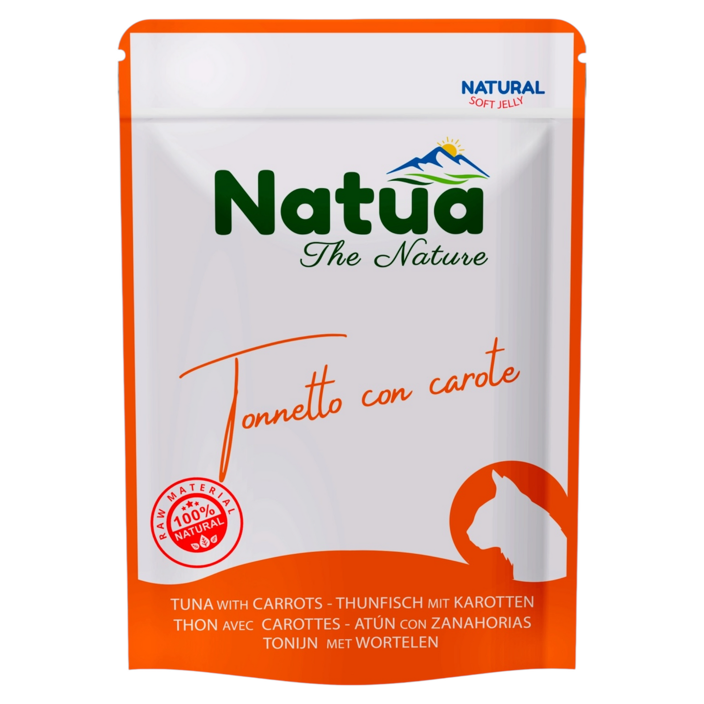 NATUA Gatto Busta Natural Tonno con Carote 70gr