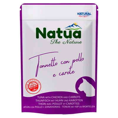 NATUA Gatto Busta Natural Tonno con Pollo e Carote 70Gr