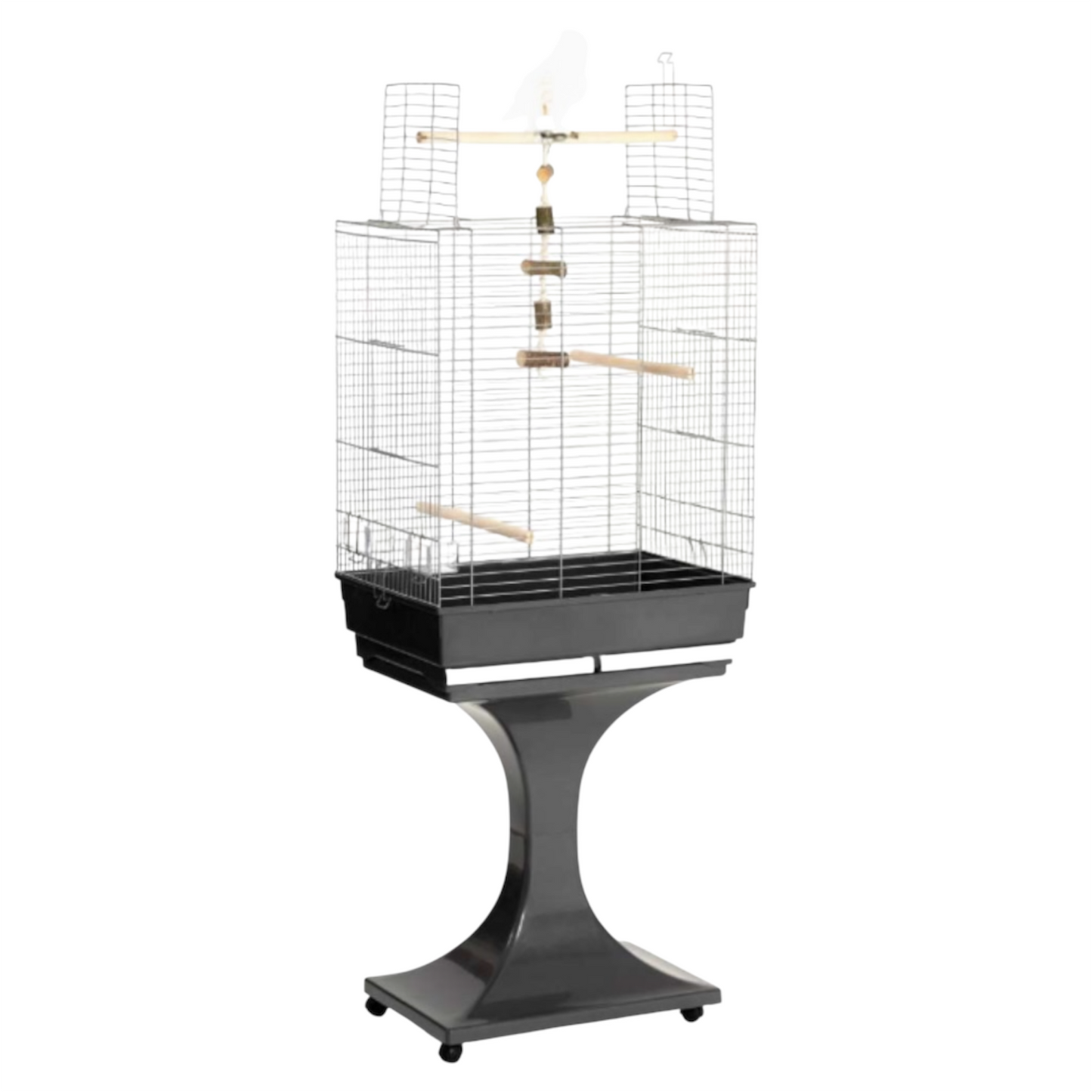 LEOPET Gabbia per Uccelli Soraya Cromo con Stand