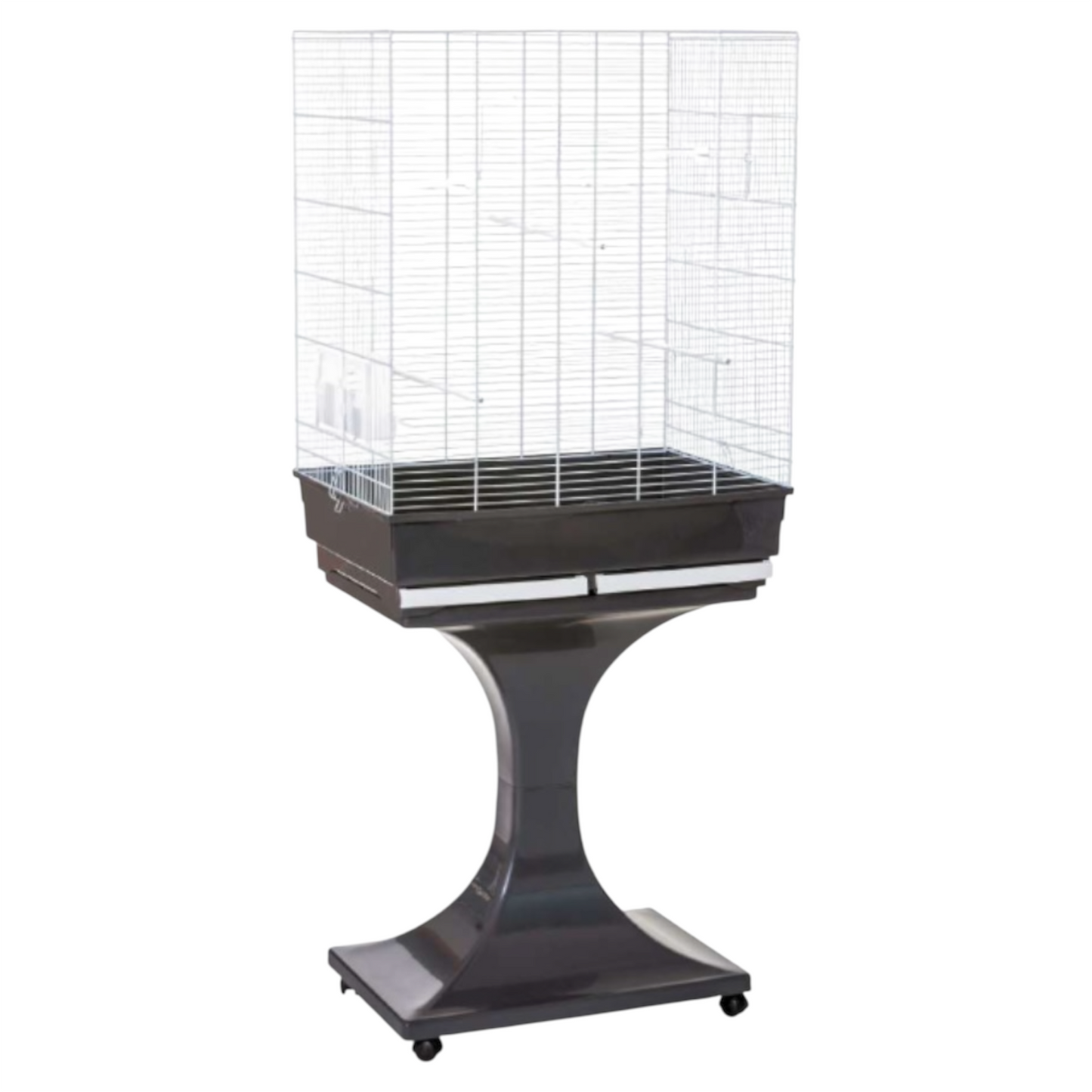LEOPET Gabbia per Uccelli Cristina Bianca con Stand